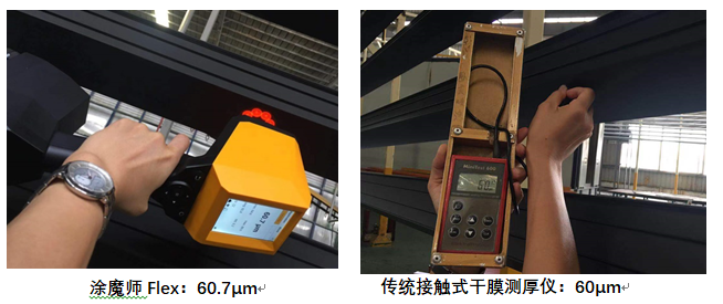 涂魔师非接触膜厚仪与传统测厚仪数据对比 涂魔师非接触膜厚仪与传统测厚仪数据对比