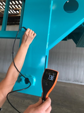 接触式测厚仪测试车架粉末涂料 接触式测厚仪测试车架粉末涂料